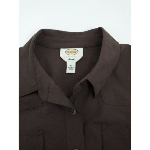 Vintage Talbots Size 10 Women Shirt Dress With Breast Pocket - Picture 6 of 9